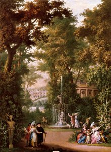 Gartenszenen, c. 1765 (Öl auf Leinwand)