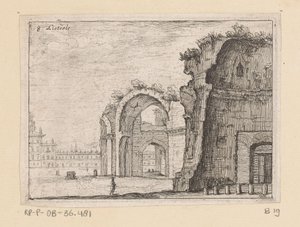 Reste der Thermen des Diokletian in Rom von Giovanni Battista Mercati