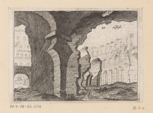 Ruinen des Kolosseums in Rom von Giovanni Battista Mercati