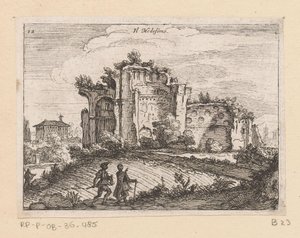 Ruine in einer Landschaft von Giovanni Battista Mercati