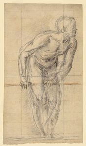 Ein stehender männlicher Akt (recto); Ein stehender männlicher Akt (verso) von Giovanni Battista Naldini