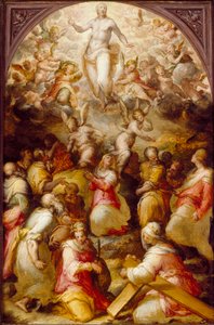 Christus in Herrlichkeit mit den Heiligen Agnes und Helena, beauftragt 1571 von Giovanni Battista Naldini