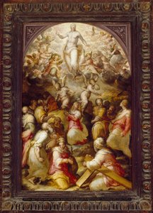 Christus in Herrlichkeit mit den Heiligen Agnes und Helena, 16. Jahrhundert