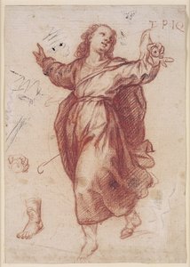 Das Jesuskind und Studien zu seiner linken Hand und seinem linken Fuß von Giovanni Battista Paggi