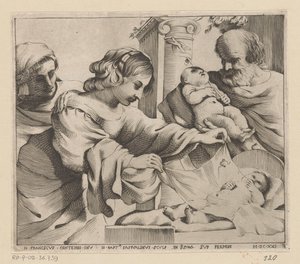 Heilige Familie mit Anna und dem jungen Johannes dem Täufer von Giovanni Battista Pasqualini