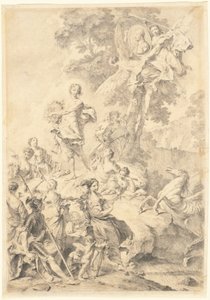 Apollo, die Musen und Mars: Zum Lob von Tasso von Giovanni Battista Piazzetta