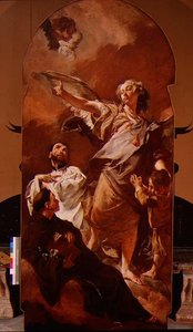 Schutzengel mit St. Antonius von Padua und St. Gaetano Thiene von Giovanni Battista Piazzetta