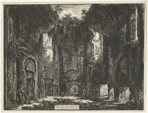 Akademie in der Villa Adriana in Tivoli. Vedute di Roma (Serie)