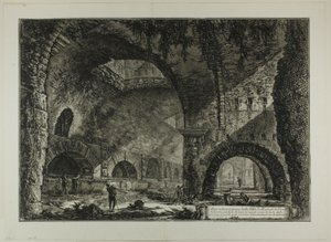 Eine weitere Innenansicht der Villa des Maecenas, Tivoli, aus Ansichten von Rom