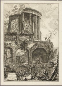 Eine andere Ansicht des Tempels der Sibylle in Tivoli, aus Ansichten von Rom von Giovanni Battista Piranesi