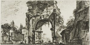 Bogen des Drusus am Porta S. Sebastiano in Rom, Tafel 8 aus Einige Ansichten von Triumphbögen und anderen Denkmälern von Giovanni Battista Piranesi