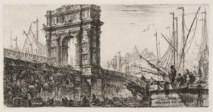 Triumphbogen des Trajan in Ancona, Tafel 28 aus Einige Ansichten von Triumphbögen und anderen Denkmälern von Giovanni Battista Piranesi