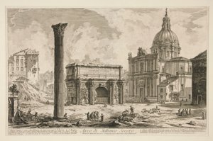 Arco di Settimio Severo (Bogen des Septimius Severus), aus Vedute di Roma von Giovanni Battista Piranesi