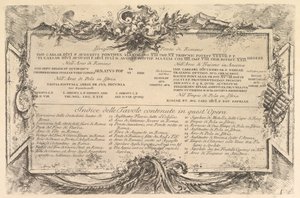 Inschrift auf der Seite der Brücke von Rimino, ca. 1748. von Giovanni Battista Piranesi