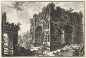 Bogen des Janus und der Bogen der Geldwechsler in Rom von Giovanni Battista Piranesi