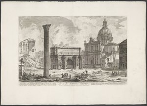 Bogen des Septimius Severus auf dem Forum Romanum (Ansichten von Rom) von Giovanni Battista Piranesi
