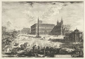 Ansicht des Laterans in Rom mit der Basilika St. Johann im Lateran von Giovanni Battista Piranesi