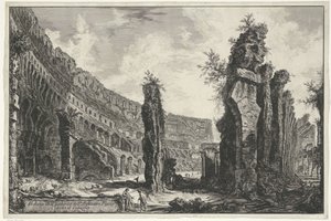 Innenansicht des Kolosseums in Rom (Gezichten op Rome) von Giovanni Battista Piranesi
