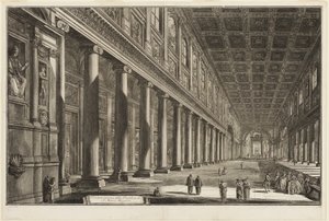 Innenansicht der Basilika S. Maria Maggiore, aus Ansichten von Rom