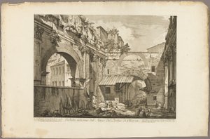 Innenansicht des Atriums des Portikus von Octavia, aus Ansichten von Rom von Giovanni Battista Piranesi
