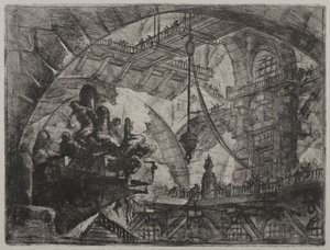 Invenzioni Capric di Carceri; Hind 13, Erster Zustand von drei, ca. 1749