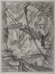 Invenzioni Capric di Carceri; Hind 7, Erster Zustand von drei, ca. 1749