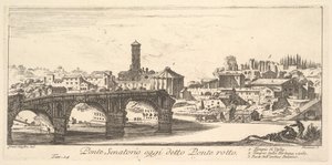 Tafel 14: Senatorische Brücke, heute Ponte Rotto genannt, ca. 1748