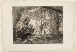 Gefangene auf einer vorspringenden Plattform, Platte 10 aus Imaginary Prisons