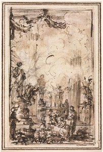 Opfergabe in einem Tempel, nach 1750 von Giovanni Battista Piranesi