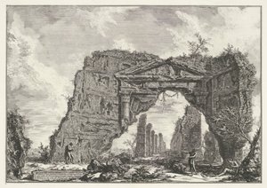 Sette Bassi außerhalb von Rom (Gesichter auf Rom, Vedute di Roma disegnate ed incise da Giambattista Pira)