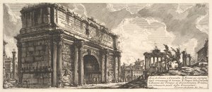 Der Bogen des Septimius Severus Arco di Severo, e Caracalla, ca. 1756