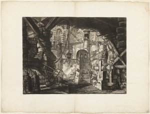 Der Pier mit Ketten, Tafel 16 aus Imaginäre Gefängnisse von Giovanni Battista Piranesi