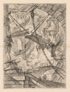 Die Gefängnisse: Ein riesiges Inneres mit einer Zugbrücke von Giovanni Battista Piranesi