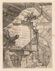 Die Gefängnisse: Titelseite -- Inneres eines Gefängnisses von Giovanni Battista Piranesi