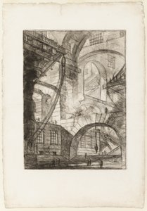 Das rauchende Feuer, Platte 6 aus den imaginären Gefängnissen von Giovanni Battista Piranesi
