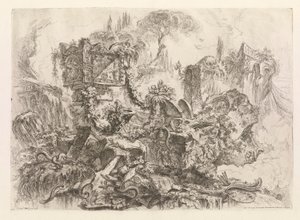 Das Grabmal von Nero, aus Grotteschi (Grotesken) von Giovanni Battista Piranesi