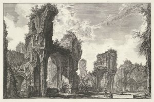 Thermen des Caracalla in Rom (Rovine del Sisto, o sia della gran sala delle Terme Antoniniane, Ansichten von Rom, Vedute di Roma disegnate ed incise da Giambattista Piranesi architetto Veneziano) von Giovanni Battista Piranesi