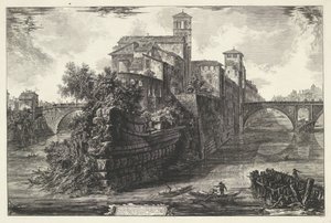 Tiberinsel in Rom von Giovanni Battista Piranesi