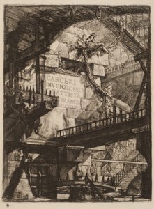 Titelblatt, Platte I aus Imaginary Prisons, ca. 1750 von Giovanni Battista Piranesi