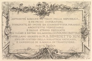 Titelseite: Römische Antike zur Zeit der Republik und der ersten Kaiser, ca. 1748 von Giovanni Battista Piranesi
