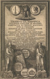 Titelseite mit Adler, Münze mit Bild der Trajanssäule, klassische Skulpturen, 1774-79