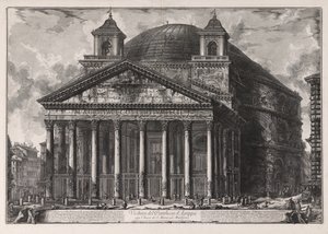 Ansicht des Pantheons von Agrippa, heute Santa Maria ad Martyres, aus Vedute di Roma von Giovanni Battista Piranesi
