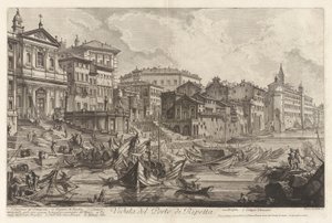 Ansicht des Hafens von Ripetta, aus Vedute di Roma von Giovanni Battista Piranesi