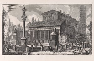 Ansicht der Basilika San Lorenzo fuori delle Mura, aus Vedute di Roma von Giovanni Battista Piranesi