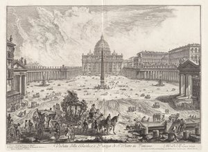 Ansicht der Basilika und des Platzes von Sankt Peter von Giovanni Battista Piranesi