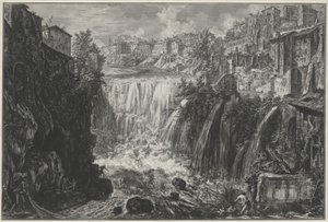 Ansicht des Wasserfalls von Tivoli
