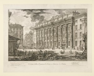 Ansicht des Zollhauses auf der Piazza di Pietra, aus Vedute di Roma von Giovanni Battista Piranesi