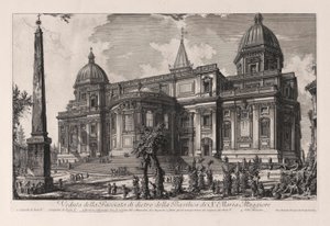 Ansicht der Rückfassade der Basilika Santa Maria Maggiore, aus Vedute di Roma (Ansichten von Rom)