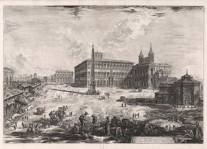 Ansicht des Platzes und der Basilika von San Giovanni in Laterano, aus Vedute di Roma (Ansichten von Rom) von Giovanni Battista Piranesi