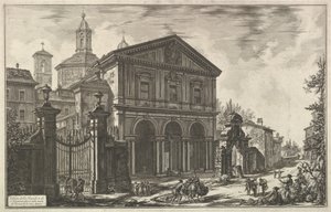 Ansicht der Basilika von San Sebastiano fuori delle mura [St. Sebastian außerhalb der Mauern] an der Via Appia, aus Vedute di Roma (Römische Ansichten) von Giovanni Battista Piranesi